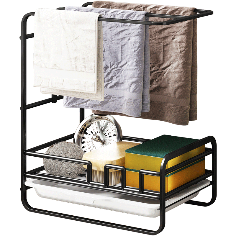 优勤（YOUQIN）厨房置物架抹布架调料家用台面壁挂收纳X器洗碗布架子毛巾沥水架
