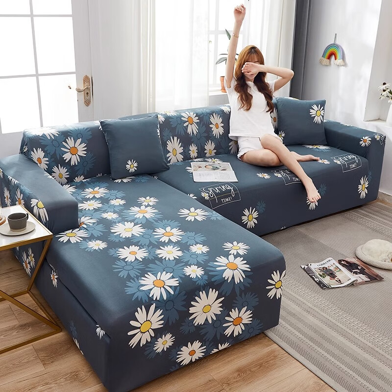 沙发套罩四季牛奶丝通用型全包懒人沙发套现代简约防滑防尘 三千佳丽