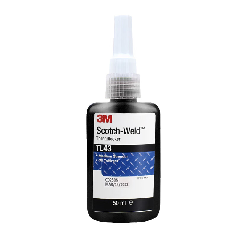 3mtl43螺纹锁固剂蓝色螺丝固定胶抗油性耐落胶防松厌氧胶水 tl43