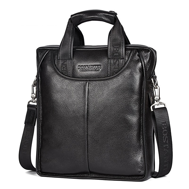 波斯丹顿(bostanten)单肩包男斜挎包头层牛皮商务休闲公文包手提真皮