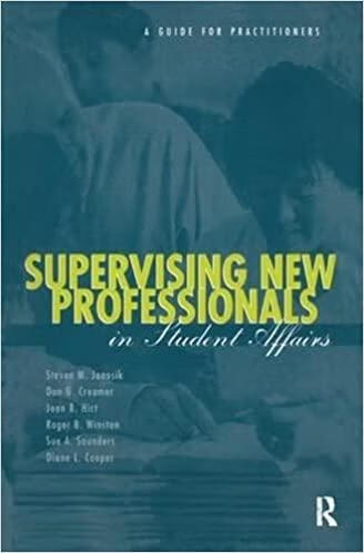 预订 supervising new professionals in student affairs: a guide