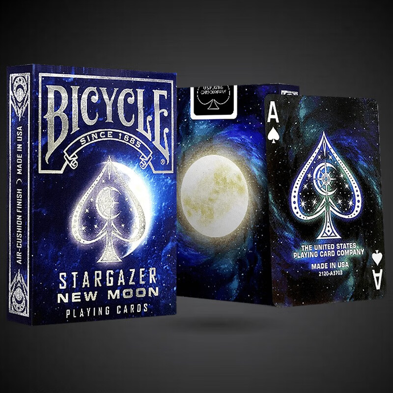 BICYCLEBICYCLE魔术扑克美国单车扑克牌创意道具进口单车牌花切扑克牌 观星者_新月 一副