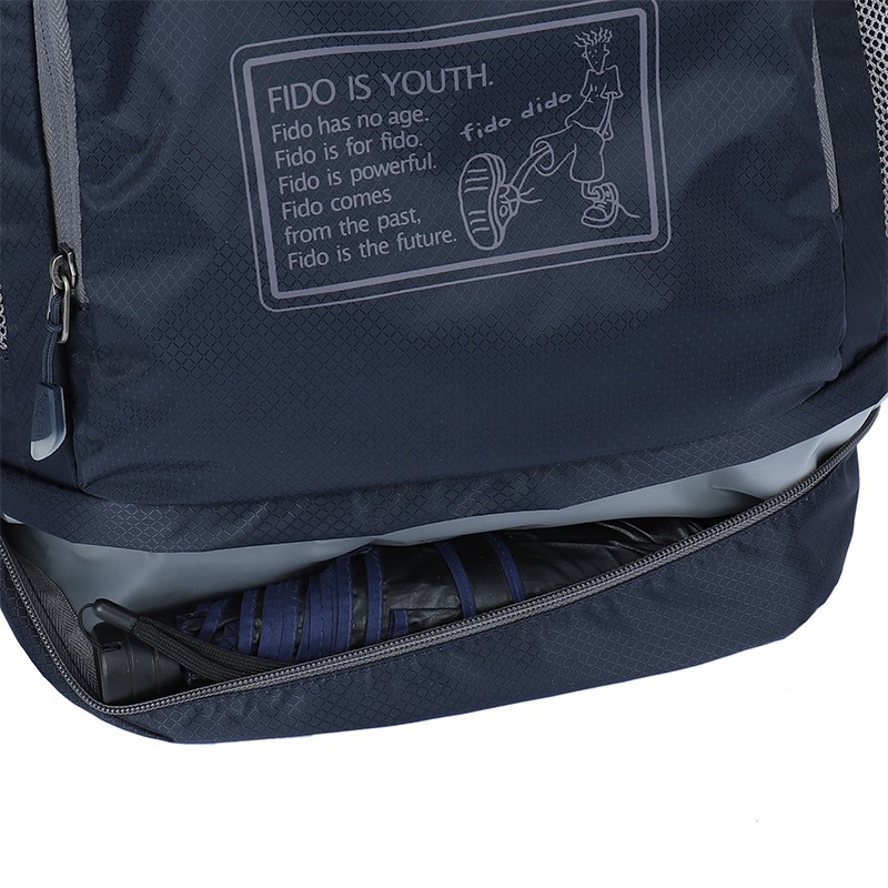 菲都狄都双肩包女可折叠韩版时尚轻便干湿分离大容量布包学生党礼物新款 宝蓝色【底部有拉链可干湿分离】