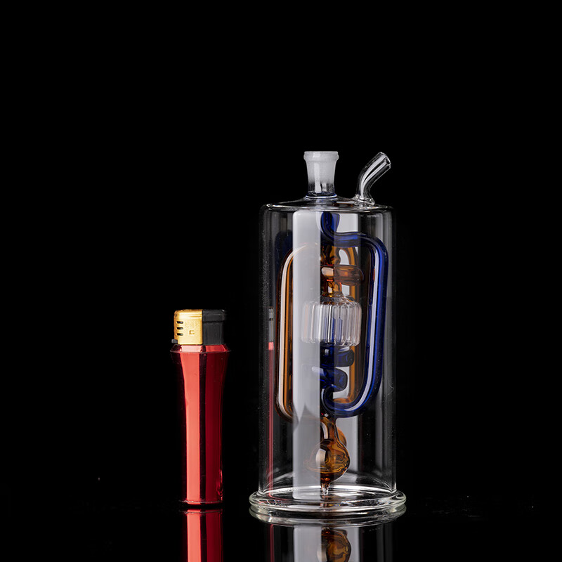 龙浩腾内循环静音水烟壶全套双重过滤玻璃烟具玻璃烟斗赠1锅1板软管
