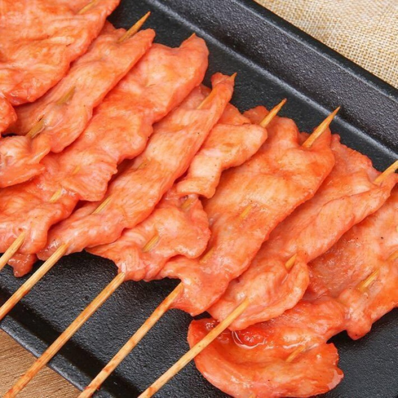 郎纳新威 里脊肉片新鲜速冻铁板里脊肉串串香鸡肉串油炸手抓饼配菜