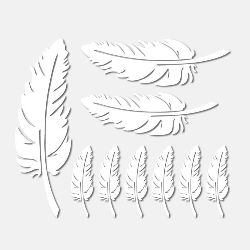 途悦(tuyue)车贴划痕遮挡车身反光贴纸 汽车用品改装饰羽毛贴膜纸个性