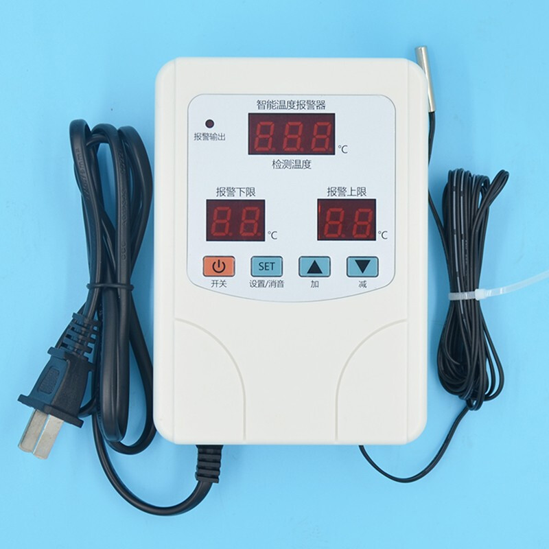 梦茜儿高低温智能温度报警器上下限 220v高精度机房超温报警 大棚仓库