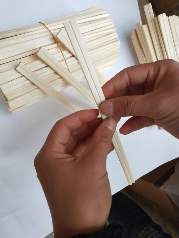 PJ一次性木质筷子小杨木筷方便筷子插秧农活工业调油漆饰品制作 好18厘米长筷子约1600双