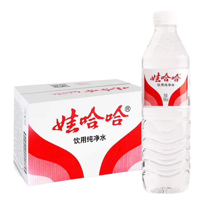 娃哈哈 纯净水饮用水 596ml*24瓶