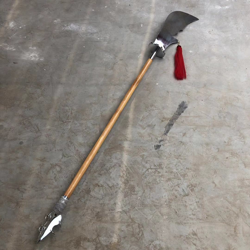 舒雨慧青龙偃月表演刀关羽大刀青龙偃月刀关公大刀春秋大未开刃 松木