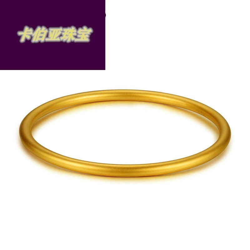 情人节礼物 老凤凰 古法黄金手镯传承金手镯9999足金素圈3d硬金镯子纯