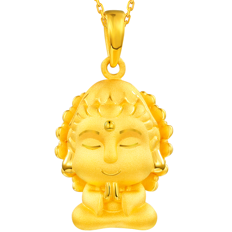 菜百首飾 黃金吊墜 足金生肖佛生肖鼠-千手觀音不含鏈 定價(jià) 約2.60克
