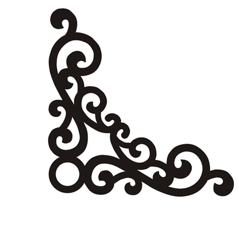 角花边自粘墙角装饰贴花3b立体中式墙贴复古风镜面装饰角花北极象