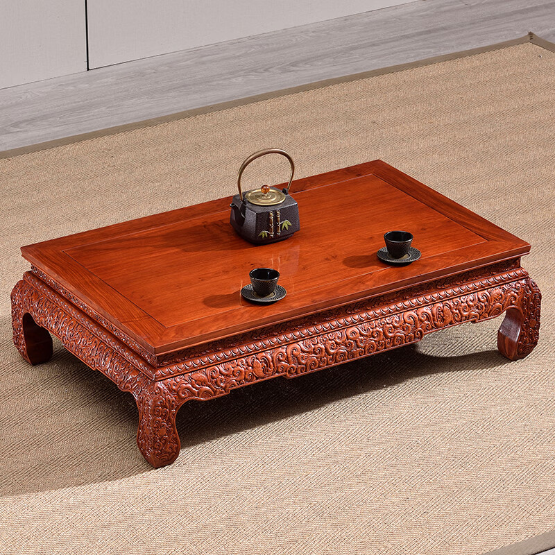 以盛炕桌实木炕几小茶桌花梨木大茶几实木平几榻榻米飘窗小炕 炕桌(48