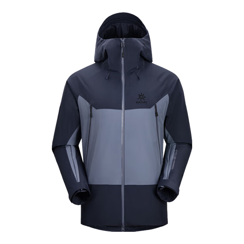 凱樂石（KAILAS）TC100暖殼沖鋒衣GTX暴雨防水P棉PRIMALOFT棉服戶外保暖滑雪登山服 墨黑-男款（TC100） XL