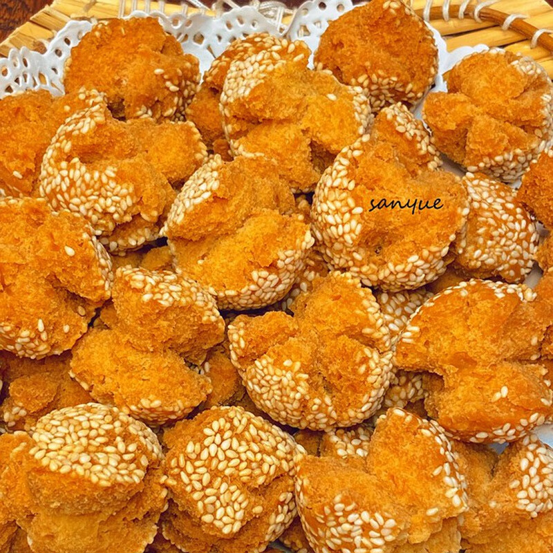 贤禾开口枣开口笑零食大抗饿广西灵山特产小吃儿时小卖部油炸休闲食品