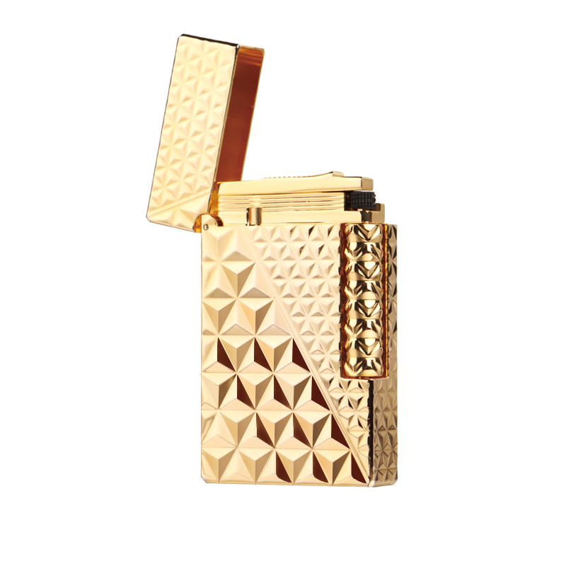 佰穆兰【】新款打火机钻石菱纹商务 炫漫金