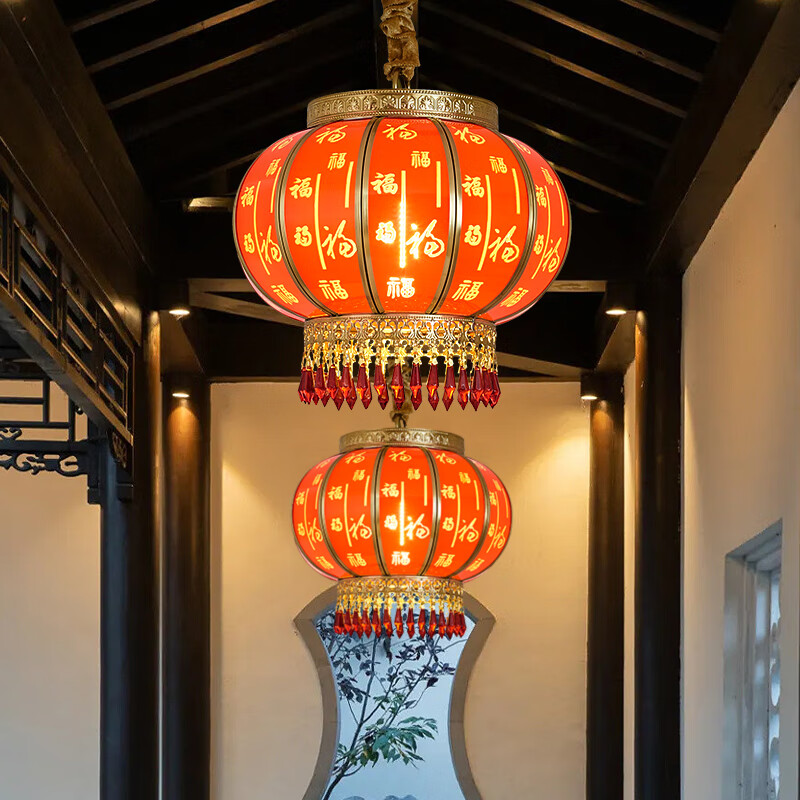 君朔全铜灯笼乔迁结婚喜庆挂饰户外门店屋檐宫灯阳台大门口灯笼吊灯