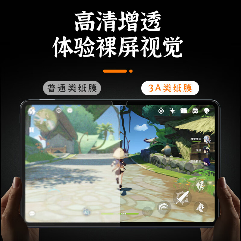 膜力佳适用小米平板8Pro3A类纸膜小米7Spro保护膜超清无倒影11英寸小米7Ultra小米6max/5proAR贴膜 【专业写画主推款】【3A类纸膜】 小米平板 7 (11.16英寸)