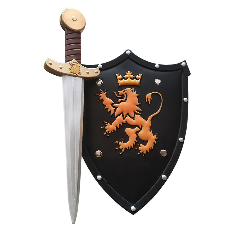 小男孩玩具刀剑盾牌骑士组合模型 安全环保pu橡胶软质3-6岁玩具 剑盾