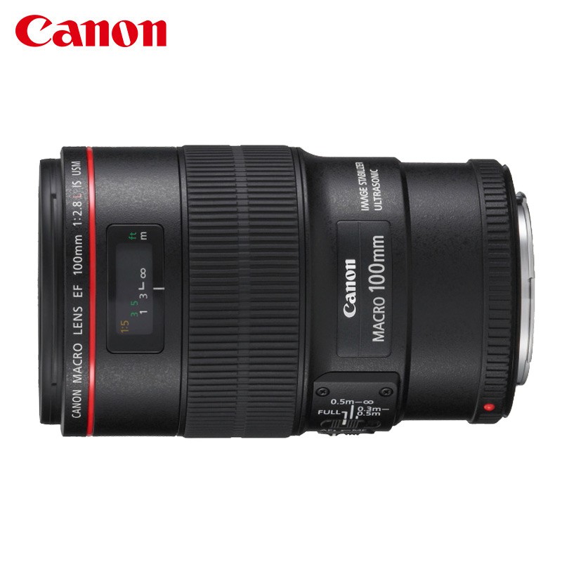 佳能（Canon） EF 100mm f/2.8L IS USM 新百微 微距镜头（含卡色金环G-MC UV保护镜）