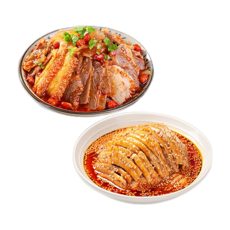 廖記棒棒雞拌菜組合紅油棒棒夫妻肺片無骨鳳爪兔丁四川特產(chǎn)涼拌菜零食熟食 【棒棒雞+夫妻肺片】2盒-1060g