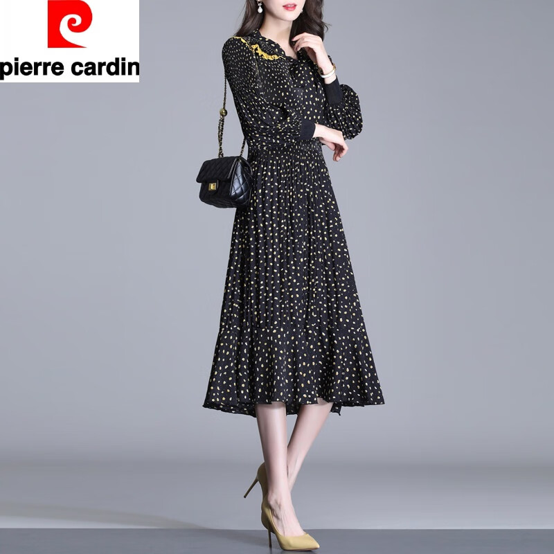 碎花连衣裙秋款女装2021年新款秋装长袖气质早秋季长款裙子女春秋针织