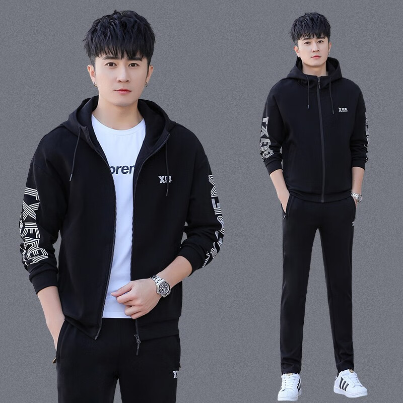 品牌 运动套装男春秋三件套运动服套装男士休闲套装运动装男运动服装