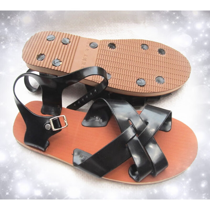 京霆老式泡沫凉鞋男士轻便复古潮夏季软底沙滩鞋80后90后怀旧父爸爸鞋