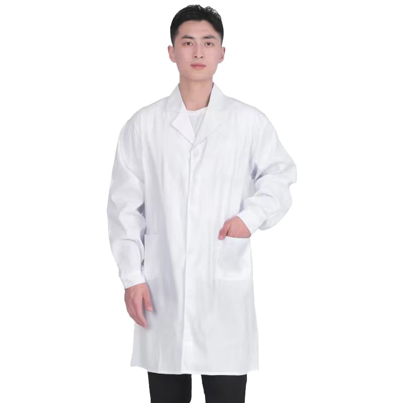 勝麗 白大褂醫(yī)用實驗服化學(xué)實驗醫(yī)生工作服男女學(xué)生實驗用長袖紐扣袖口 BC406W 2XL碼 1件
