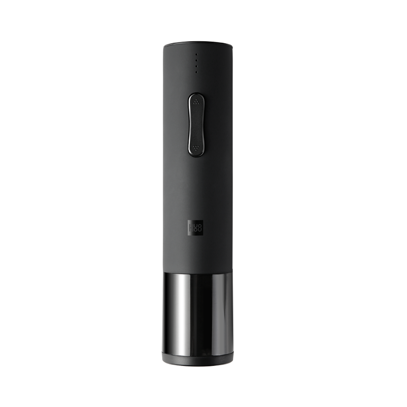 火候电动红酒开瓶器充电式家用全自动开酒器红酒器不锈钢锂电池带电量显示启瓶器葡萄酒启瓶器起子 火候红酒电动开瓶器黑色