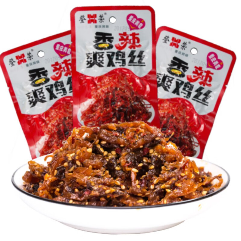 麻辣儿时爽口鸡丝宿舍好吃的香辣条小吃整袋 爽鸡丝20g*20包(整袋)