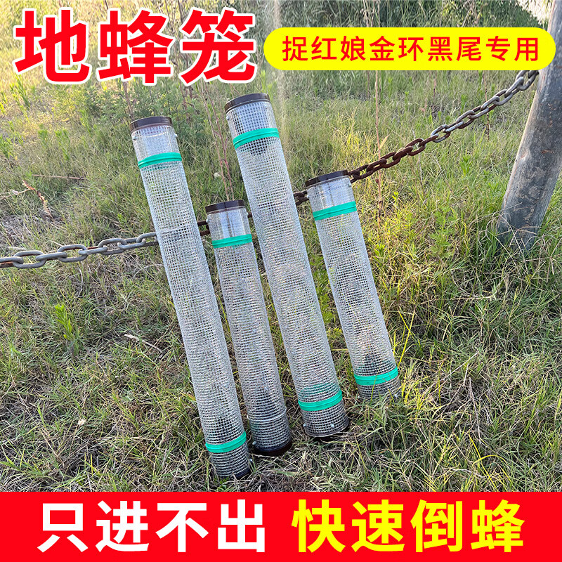 收蜂笼全套马蜂地蜂笼不锈钢收蜂笼只进不出捉胡蜂野外捉虎头蜂红 53*