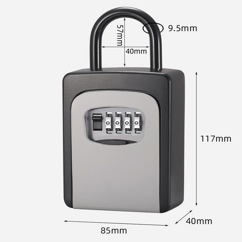 密码锁装修密码钥匙盒防盗门猫眼工地门口免安装放钥匙锁钥匙盒子密码锁 免安装挂锁(6500)