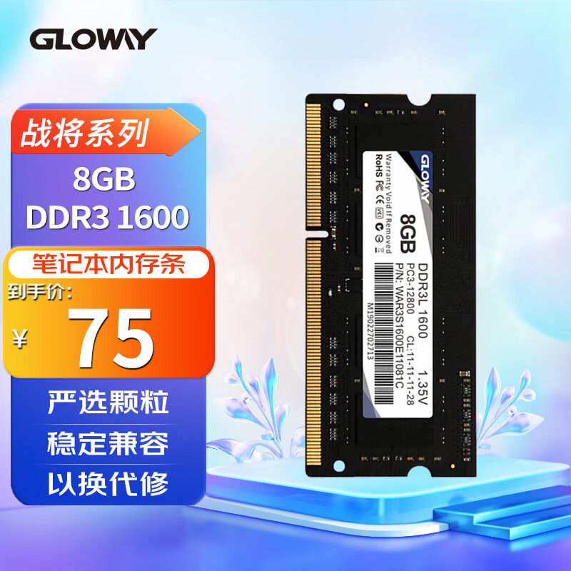 光威（Gloway）8GB DDR3L 1600 笔记本内存条 战将系列-低电压版-精选颗粒使用感如何?