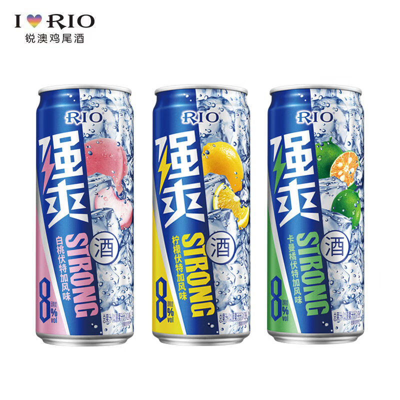 rio)【现货效期过半】锐澳强爽rio鸡尾酒果味预调微醺酒330ml罐装听装