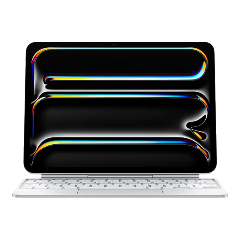 再降价、PLUS会员: Apple/苹果 妙控键盘 - 适用于 11 英寸 iPad Pro (M4) - 中文 (拼音) - 白色