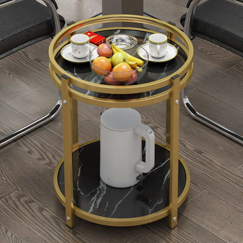 麻将机茶几茶水架麻将桌可移动茶楼棋牌室专用烟缸轻奢圆形小茶几