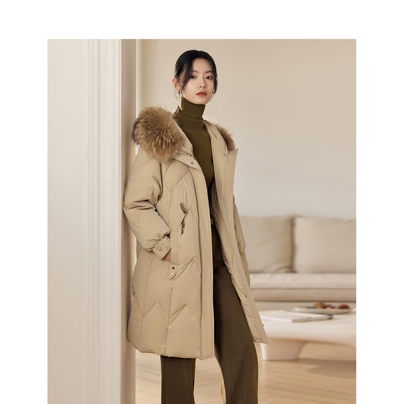 茵曼反季九江羽绒服女款加厚过膝长外套 240元 - 86线报