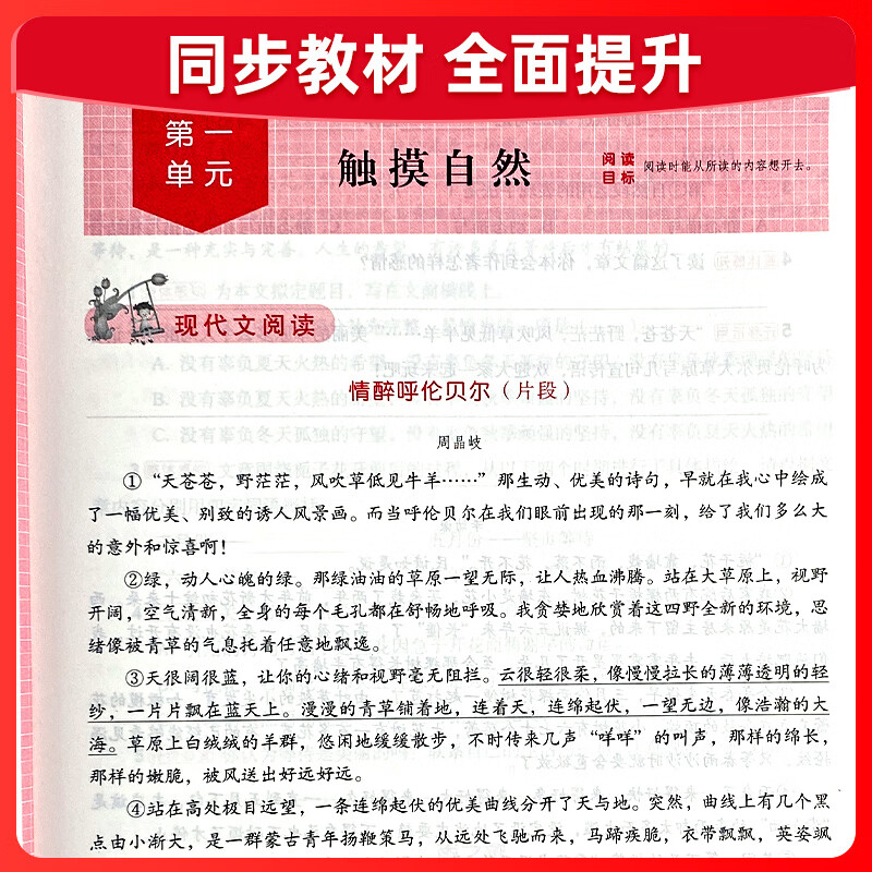 68所小学语文阅读能力组合练三四五六年级上下册现代文文言文古诗词名著片段阅读理解专项训练同步书籍 阅读能力组合练 六年级上