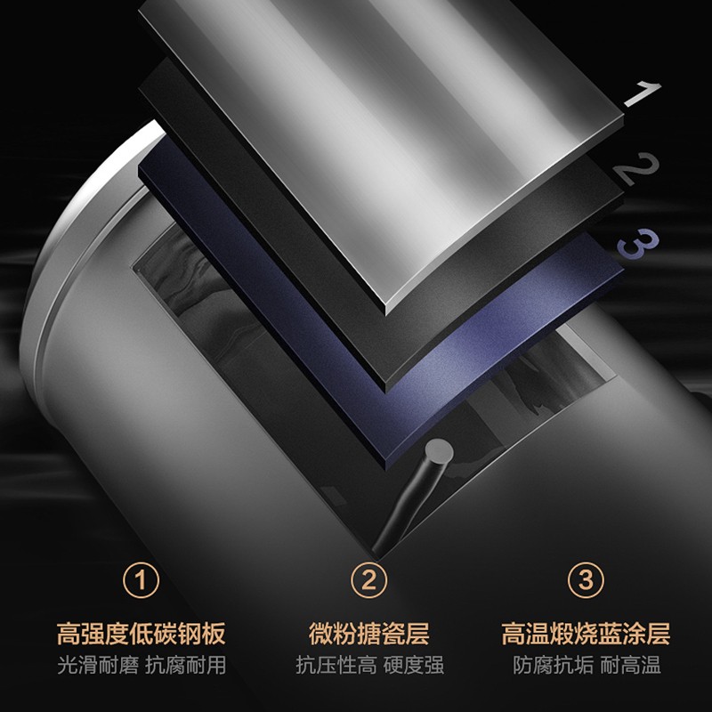 长虹（CHANGHONG）60升2200W节能速热防电墙电热水器 6倍增容大水量 电脑版 预约洗浴 质保8年D60D61F