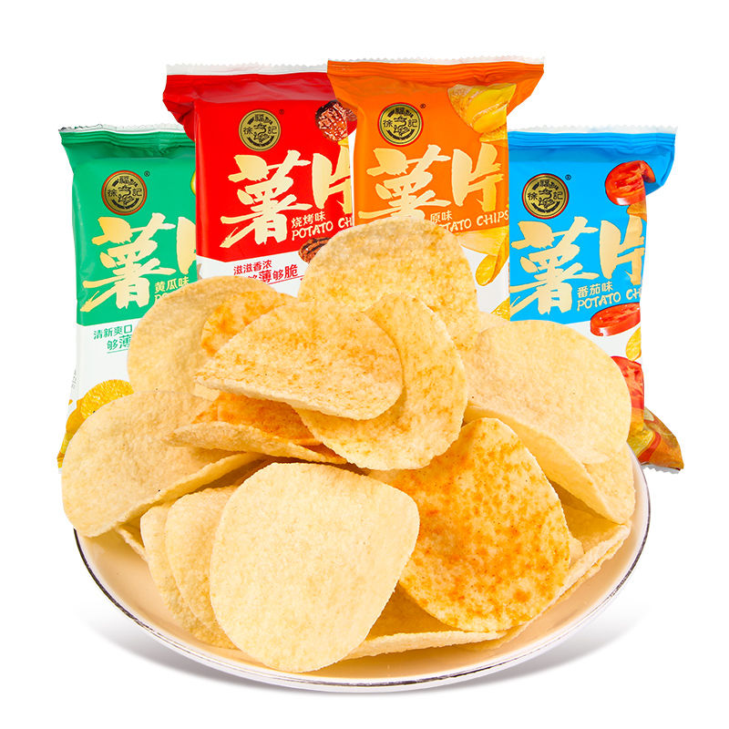 薯片258g多口味咸味零食休闲食品膨化便宜小零食 原味 徐福记薯片258g