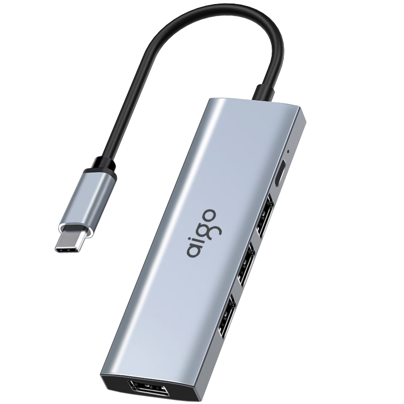 爱国者(aigo)Type-C扩展坞USB3.0分线器HUB集线器笔记本USB拓展坞USB扩展延长线转接头转接器H02-C(金属)36.9元