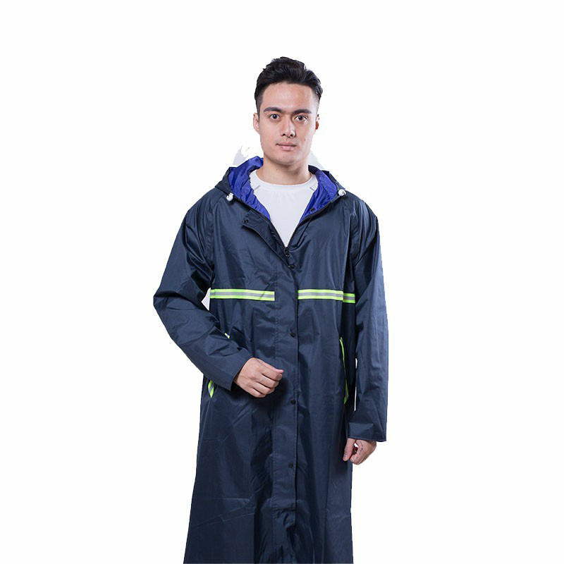 冰禹 长款环卫连体反光雨衣 加厚带帽雨披 双层牛津布连体雨衣可定制