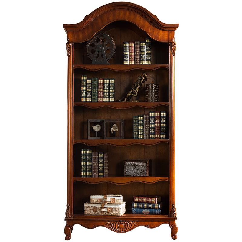 格瀾帝爾(growdear) 書桌 美式實木書桌椅組合歐式電腦桌帶抽屜辦公桌子家用寫字臺 配套書柜:900*400*2220