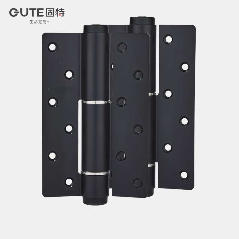 固特（GUTE）隱形門合頁液壓合頁帶阻尼緩沖鉸鏈閉門器木門自動關(guān)門器家用五金 黑色升級款(2片)