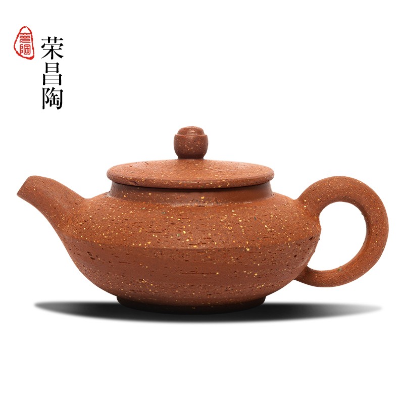 觅陶 重庆荣昌陶茶具纯手工粗陶茶壶名家郭绍全老师制作红泥合欢壶