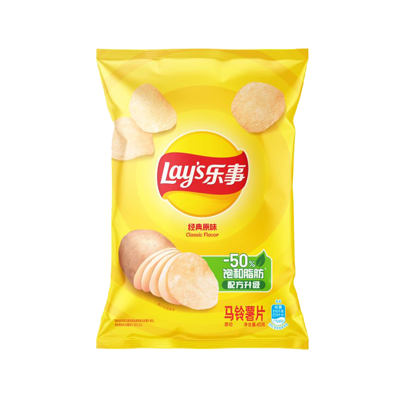 乐事（Lay&#039;s）薯片礼盒送礼多种口味组合休闲零食 大箱装 节日出游款 美国经典原味40g*7