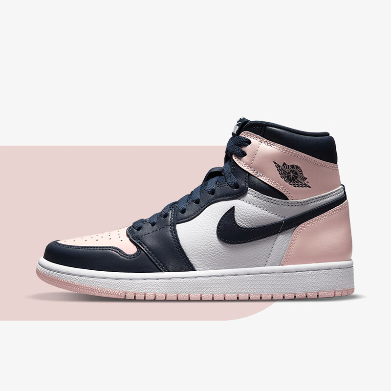 nike耐克air jordan 1 high aj1黑粉脚趾 女款高帮休闲板鞋 dd9335