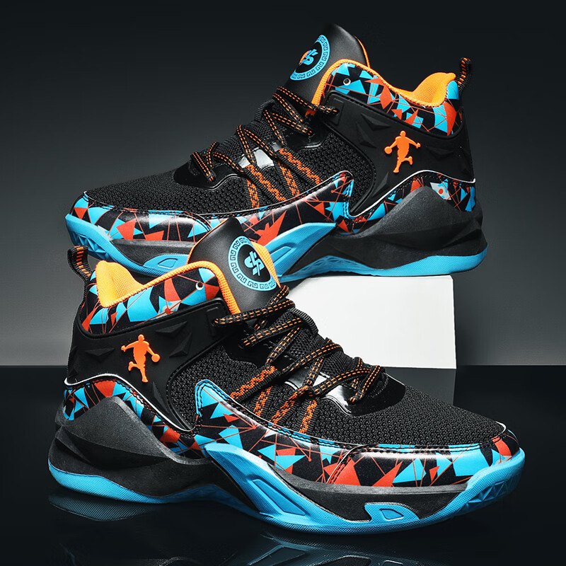 尘贺(chenhe)尘贺球鞋男新款高帮超轻减震运动鞋青少年实战篮球鞋儿童